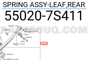 Nissan 550207S411 SPRING ASSY-LEAF,REAR