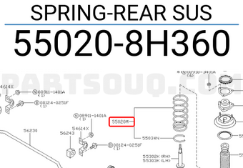 Nissan 550208H360 SPRING-REAR SUS