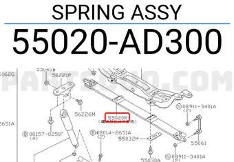 Nissan 55020AD300 SPRING ASSY