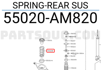 Nissan 55020AM820 SPRING-REAR SUS