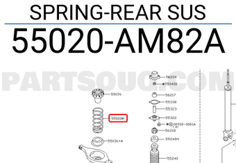 Nissan 55020AM82A SPRING-REAR SUS