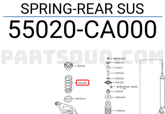 Nissan 55020CA000 SPRING-REAR SUS