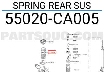 Nissan 55020CA005 SPRING-REAR SUS