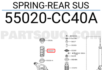 Nissan 55020CC40A SPRING-REAR SUS