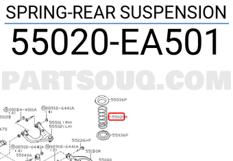 Nissan 55020EA501 SPRING-REAR SUSPENSION