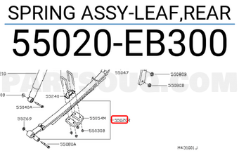 Nissan 55020EB300 SPRING ASSY-LEAF,REAR