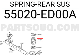 Nissan 55020ED00A SPRING-REAR SUS