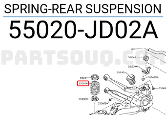 Nissan 55020JD02A SPRING-REAR SUSPENSION
