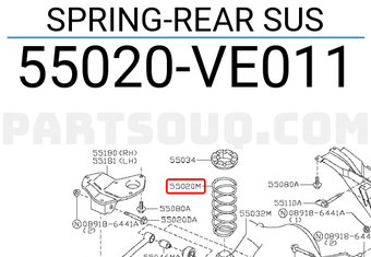 Nissan 55020VE011 SPRING-REAR SUS
