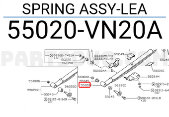 Nissan 55020VN20A SPRING ASSY-LEA