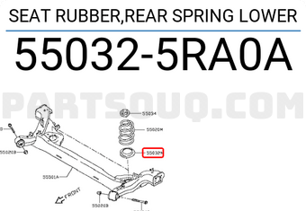 SEAT RUBBER,REAR SPRING LOWER 550325RA0A | Nissan Parts | PartSouq