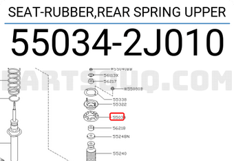 Nissan 550342J010 SEAT-RUBBER,REAR SPRING UPPER