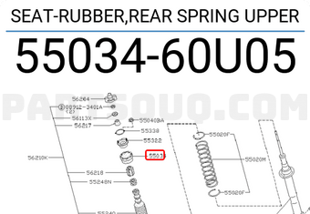 Nissan 5503460U05 SEAT-RUBBER,REAR SPRING UPPER