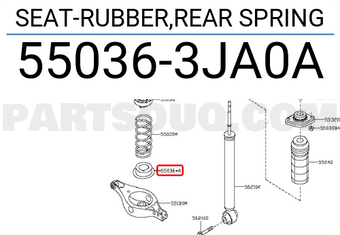 Nissan 550363JA0A SEAT-RUBBER,REAR SPRING