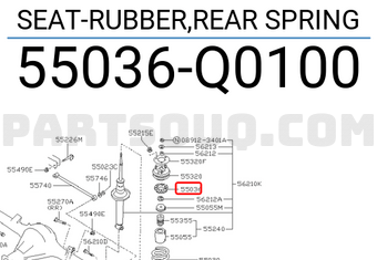 Nissan 55036Q0100 SEAT-RUBBER,REAR SPRING