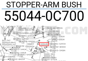 Nissan 550440C700 STOPPER-ARM BUSH