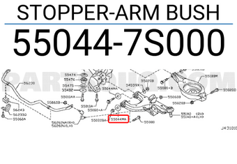Nissan 550447S000 STOPPER-ARM BUSH