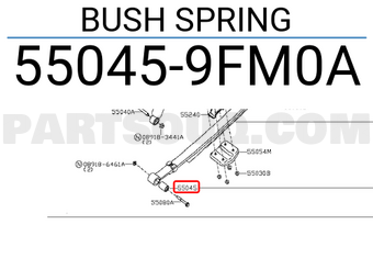 Nissan 550459FM0A BUSH SPRING