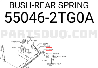 Nissan 550462TG0A BUSH-REAR SPRING