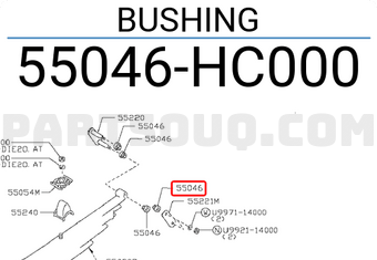 Nissan 55046HC000 BUSHING