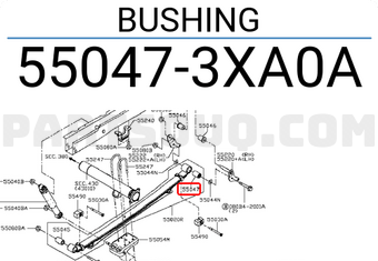 Nissan 550473XA0A BUSHING