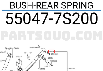 Nissan 550477S200 BUSH-REAR SPRING