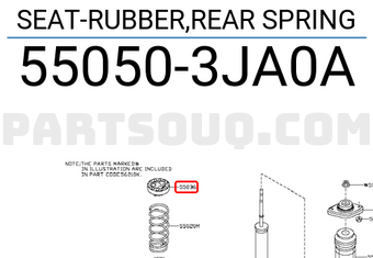 Nissan 550503JA0A SEAT-RUBBER,REAR SPRING