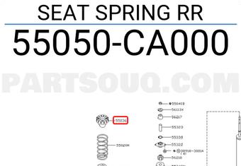 Nissan 55050CA000 SEAT SPRING RR