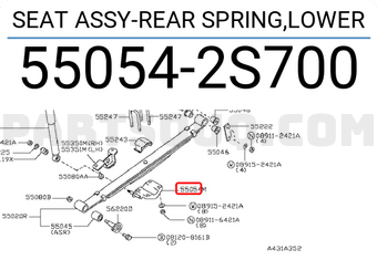 Nissan 550542S700 SEAT ASSY-REAR SPRING,LOWER