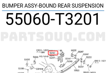 Nissan 55060T3201 BUMPER ASSY-BOUND REAR SUSPENSION