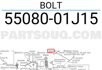Nissan 5508001J15 BOLT
