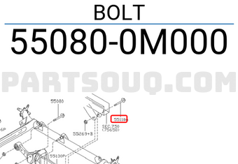 Nissan 550800M000 BOLT