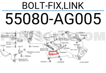 Nissan 55080AG005 BOLT-FIX,LINK