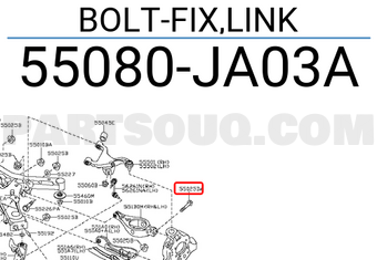 Nissan 55080JA03A BOLT-FIX,LINK