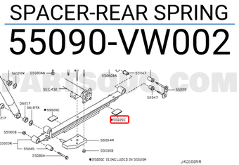 Nissan 55090VW002 SPACER-REAR SPRING