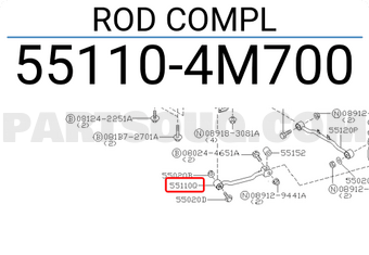 Nissan 551104M700 ROD COMPL
