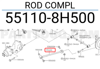 Nissan 551108H500 ROD COMPL