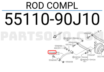 Nissan 5511090J10 ROD COMPL