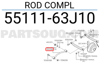 Nissan 5511163J10 ROD COMPL