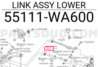 Nissan 55111WA600 LINK ASSY LOWER