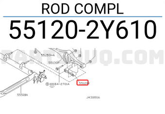Nissan 551202Y610 ROD COMPL