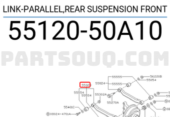 Nissan 5512050A10 LINK-PARALLEL,REAR SUSPENSION FRONT