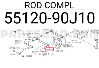 Nissan 5512090J10 ROD COMPL