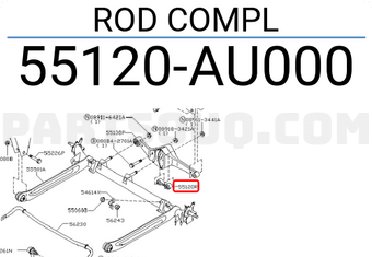 Nissan 55120AU000 ROD COMPL