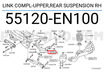 Nissan 55120EN100 LINK COMPL-UPPER,REAR SUSPENSION RH
