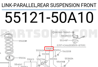 Nissan 5512150A10 LINK-PARALLEL,REAR SUSPENSION FRONT