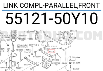 Nissan 5512150Y10 LINK COMPL-PARALLEL,FRONT