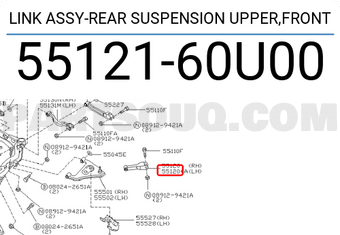 Nissan 5512160U00 LINK ASSY-REAR SUSPENSION UPPER,FRONT