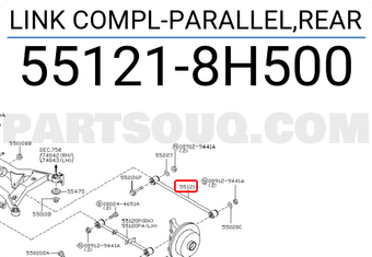 Nissan 551218H500 LINK COMPL-PARALLEL,REAR