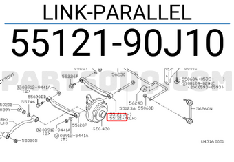Nissan 5512190J10 LINK-PARALLEL